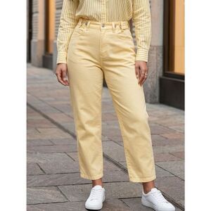NWT EDWIN Women’s Maiia Wide Leg Crop Trouser Jeans Lemonade - Size XS …